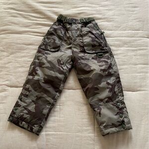 Athletech - Green Camo Ski Snow Pants - Lined - Youth 4/5